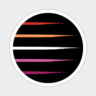 Lesbian Sunset Pride Flag Stripes Magnet